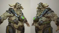 Demon soldier Low-poly 3D model