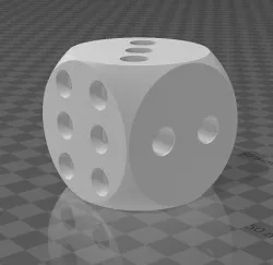 Dice for games 3D model