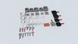 Dishes and kitchenware Low-poly 3D model