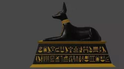 Dog Gaurdian Anubis Low-poly 3D model