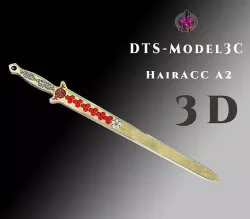 DTS - Model3C - HairPinA2 Low-poly 3D model
