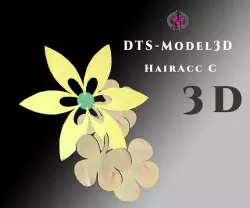 DTS - Model3D - HairAcc C Low-poly 3D model