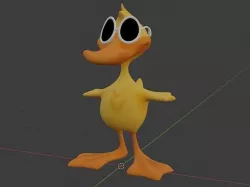Duck Quick Quack - Low poly - Animated Low-poly 3D model