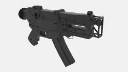  Fallout 3 SMG 3D model