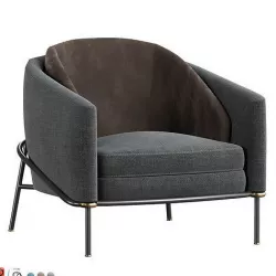 Fil Noir Armchair 3D model