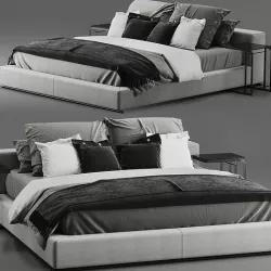 Flexform Groundpiece bed 3D model