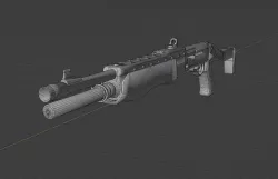Franchi SPAS-12 Low-poly 3D model