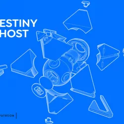 Full detailed Destiny Ghost model, led illuminated
