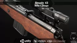 Gewehr 43 Low-poly 3D model