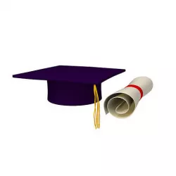 Graduation Cap and Diploma 3D model