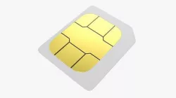GSM SIM card 03 3D model