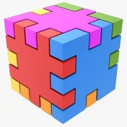 Happy Cube Low-poly 3D model