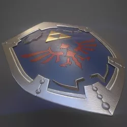 HYLIAN SHIELD THE LEGEND OF ZELDA UE4 Low-poly 3D model