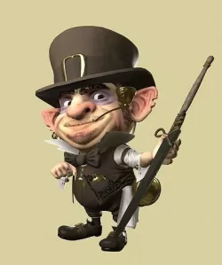 Leprechaun Low-poly 3D model