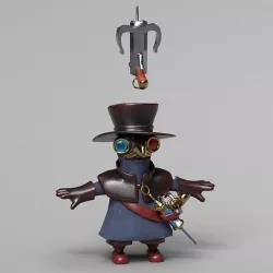 Little plague doctor 3D model