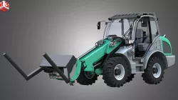 Loader KL80-8T with Roll-type Bale Fork - Front Loader 3D model