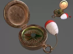 Low-poly bobber compass Low-poly 3D model
