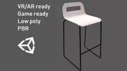 Lowpoly Stool model Low-poly 3D model