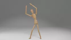 Lowpoly Wooden Mannequin Low-poly 3D model