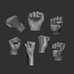 male punch pose  3D model 3D model