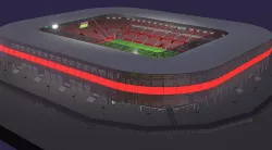 Medium-sized modern stadium - full interior 3D model