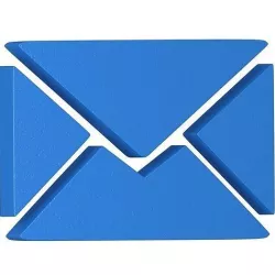 Message Letter Icon bule 3D model