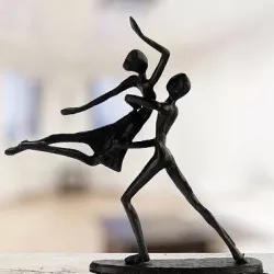 Mocha Dancing Couple in Lift Candra Figurine 3D model