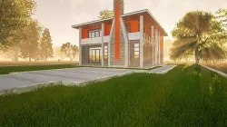 Modern Maisonette Interior and Exterior 3D model