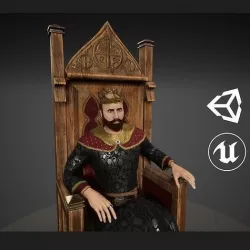 Modular King Low-poly 3D model