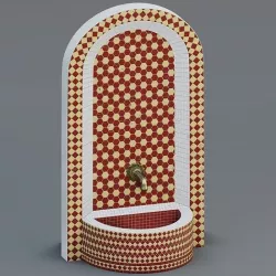 Moroccan tile fountain 3D model