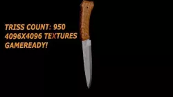 Native American knife Low-poly 3D model