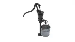 Old Water Pumps Gas Pumps  Low-poly 3D model