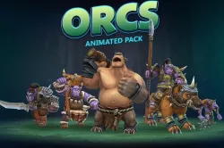 Orcs animated pack Low-poly 3D model