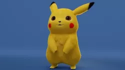 Pikachu Model With Fur Texture 3D model