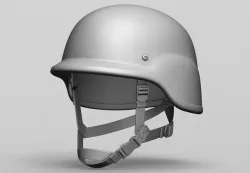 Police Ballistic Helmet Low and High Poly 3D model