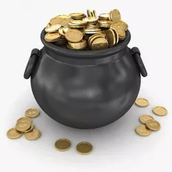 Pot of Gold Low-poly 3D model