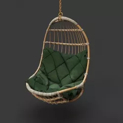 Rattan lounge chair 3D model