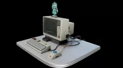 Retro PC Battle Station Low-poly 3D model