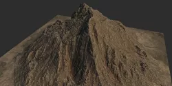 Sand Terrain - 4 OBJ High Poly to Low Poly - Desert Low-poly 3D model