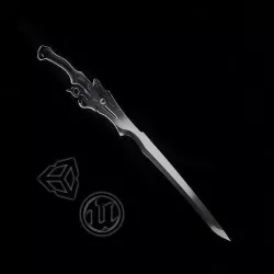 SciFi sword Low-poly 3D model