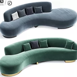Serpentine Sofa And Freeform Curve Vladimir Sofa 3D model