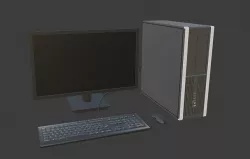 Simple Computer Low-poly 3D model
