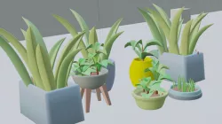Simple Plant  Low-poly 3D model