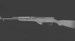 SKS Simonov 1945 Low-poly 3D model