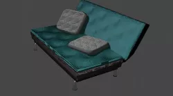 sofa bed Low-poly 3D model