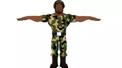 Soldier 3d lowpoly model  Low-poly 3D model