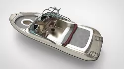 Speed boat aluminium 3D model