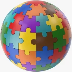 Sphere Puzzle Low-poly 3D model