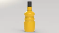 Spray sunscreen bottle with spray and cap 3D model