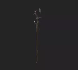 Staff - game ready Low-poly 3D model